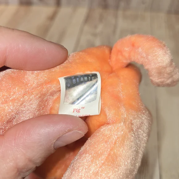 Ty Zodiac Pig Plush Toy - Orange with Gold and Pink - Picture 7 of 12